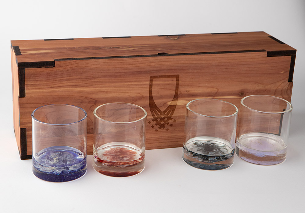Cremation Ash Memorial Whiskey Glasses